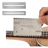 Cluoling 弦高ゲージ ギター 3本セット 弦高定規 弦高測定ツール 指板保護 指板研ぎリペアツール ベース弦 メンテナンスツール ベース 弦楽器