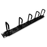 Dimensiones (mm) 483x42 Welly Enjoy wy40101 panel guidacavi y Gestión de cables para armarios Rack 19 \", 1 unidades, ral9005, material de plástico, 5 anillas guía, Negro