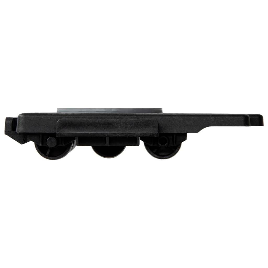 Carrello di trasporto con 8 ruote in polipropilene, 12 pezzi, nero, 14 x 10,5 x 2,5 cm, portata 150 kg, ideale per mobili, cassette, traslochi, officina, magazzino, casa
