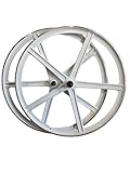 R4 29″ BMX CNC 5-Spoke 10 Speed GT Street Performer, Se Fast Ripper Alloy Bicycle Sealed Wheel Set, White