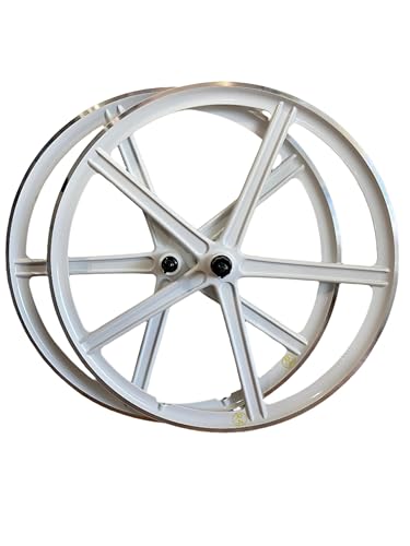R4 29″ BMX CNC 5-Spoke 10 Speed GT Street Performer, Se Fast Ripper Alloy Bicycle Sealed Wheel Set, White
