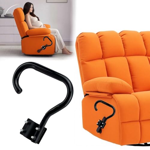 Chanvoo Recliner Handle Extender for Elderly - Heavy Duty Steel with Adjustable Padded Grip, Ergonomic Design for Lazy Boy & Wooden Recliners, Easy Install