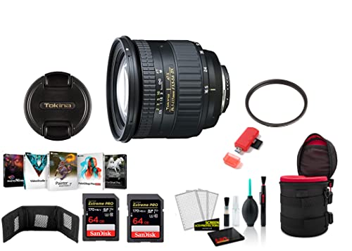 Tokina 16.5-135Mm F/3.5-5.6 Af Dx Ii Telephoto Zoom Lens For Nikon Digital Slr Cameras - Atxaf635Dxn - Bundle 2X 64Gb Memory Cards, Corel Mac Software And More #TOP21