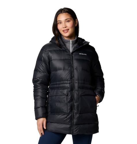 Columbia Women's Harmony Falls Mid Down Jacket, Black, Large