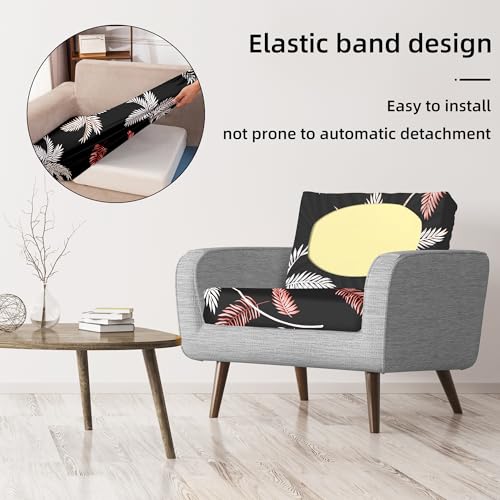Image of 8Pcs Stretch Patio Cushion Covers,Outdoor Couch Covers Replacement,Outdoor Couch & Sofa Slipcovers,for Patio Furniture Cushion Covers,Washable Reusable Furniture Protector(Coconut Forest, Cover Only)