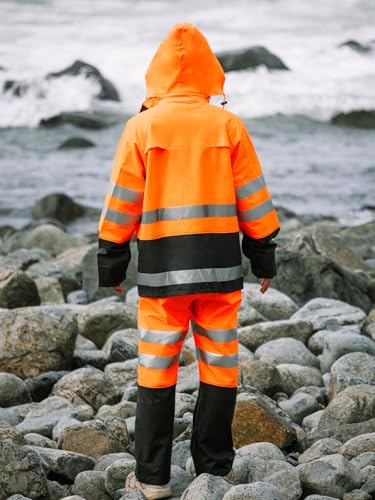 Image of RainRider Rain Suits Waterproof for Men Women Heavy Duty Rain Gear Reflective Jacket Bib Pants 3 Pieces Rainwear