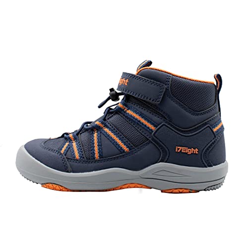 I78 Low Top Kids Boys Girls Boots Sport Hiking Shoes Breathable Synthetic Leather Sneakers Non-Slip Lightweight For Outdoor Running Trekking Trail Walking Anti Collision (Blue Orange Rainbow 13.5) #TOP1