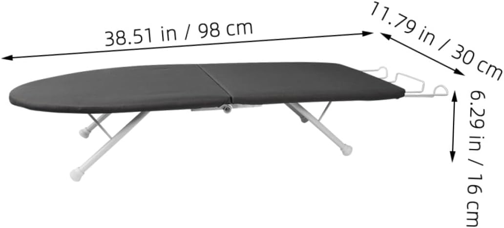 Luxshiny Small Portable Tabletop Ironing Board Folding Mini Ironing Frame for Home Use with Heat-Resistant Cover and Compact Design