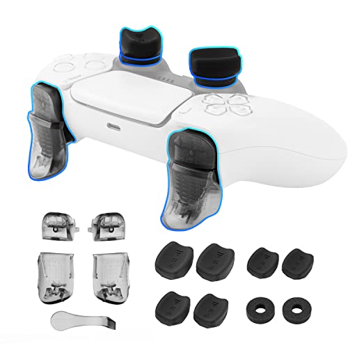 NiTHO FPS Gaming Kit für PS5-Controller, Präzisionsteile mit ergonomischen Abzügen und Tasten, 3 Daumenstick-Größen, Präzisionsringe, Zubehör für den PlayStation 5 Controller