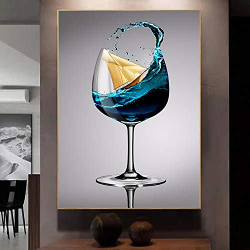 Lienzo de velero dsdsgog de 60x80cm para vestir paredes vacías con arte nórdico moderno