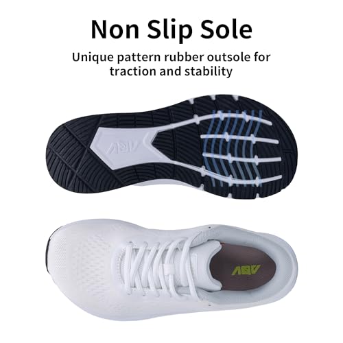 Image of AOV Wide Toe Box Shoes Women Arch Support Walking Shoes Plantar Fasciitis Orthotic Tennis Sneakers