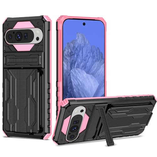 Coque silicone Google Pixel 6 antichoc étui noir rose avec fente carte
