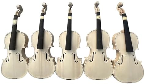 4/4 Tiger Flame Maple Master Violino Feito à Mão Inacabado Branco...