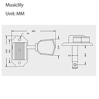 Musiclily Vintage Keystone Mécaniques Guitare 3×3 pour Guitare électrique Acoustique Style Les Paul, Chrome - Les Beatles, Paul McCartney, John Lennon, RIngo Starr, George Harrison Musiclily Vintage Keystone Mécaniques Guitare 3x3 pour Guitare électrique Acoustique Style Les Paul, Chrome – Image 5