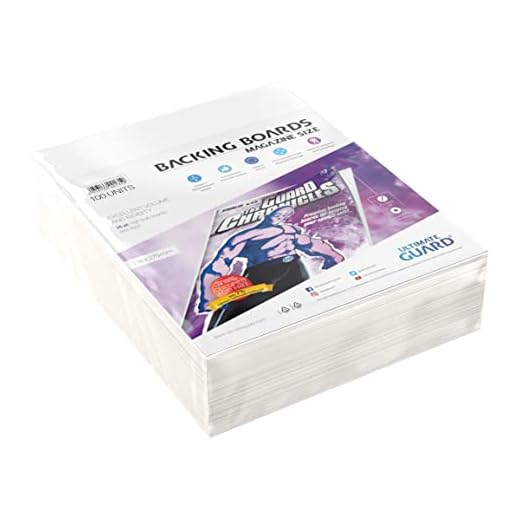 Ultimate Guard UGD020031 - Comic Backing Boards Magazine Size 100, weiß