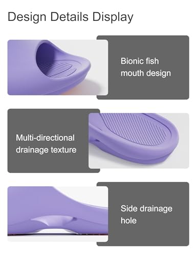 Image of KENROLL KM228 Non Slip Shower Shoes, Arch Support EVA Slides | rubber anti-slip outsole, cushioned sole, side drainage, toe protection, ideal for seniors adults family, bathroom pool beach