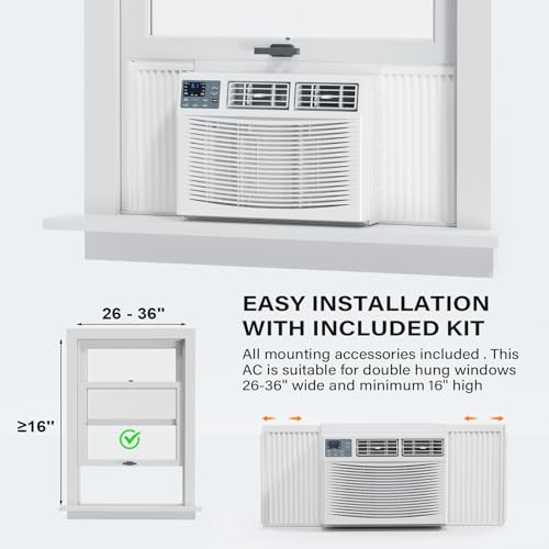 Rovsun WINDOW AC & HEATER-12K 12000 Btu Window Air Conditioner With Heat, Window Ac Unit & Heater Combo thumb #7
