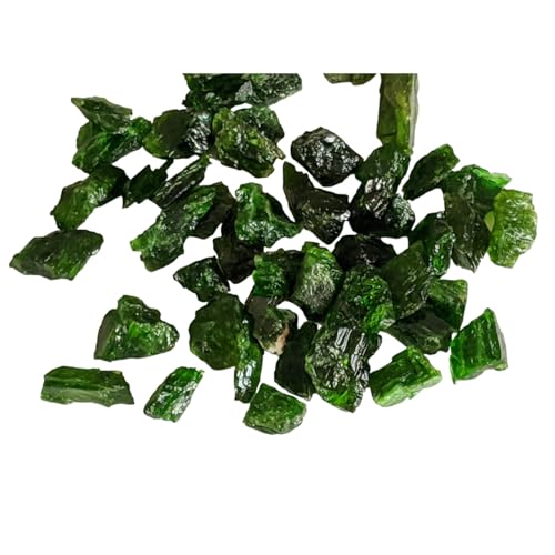 Diopside de chrome brut 6-8 mm, pierres naturelles non percées lot de 5 à 50 pcs ADG319