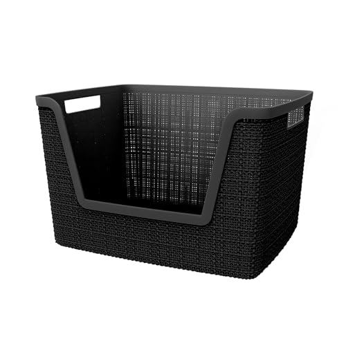 Bacs de rangement Curver Jute - 4 grands paniers décoratifs pour étagère de placard et maison