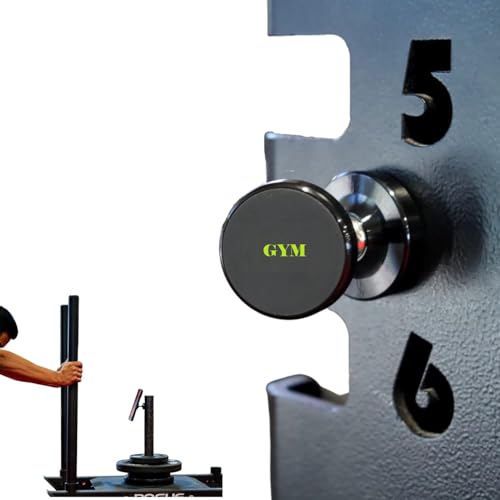 Image of FKU Dual Side Magnetic Phone Holder Stick Magnetically to Metal Surface Cell Phone Mount Fits Any Smartphone 360Degree Rotation for Selfie Video in Gym (Gym Dual Side MEGNETIC Mobile Holder)