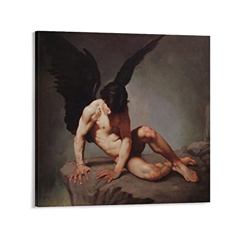 Art Poster Roberto Ferri's Refoiner Baroque Oil Painting Fallen Angel Poster Decor Room Aesthetics P Canvas Painting Posters And Prints Wall Art Pictures For Living Room Bedroom Decor 12X12Inch(30X30 #TOP5