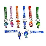 Chaveiro Divertidamente 2 Chave Bolsa Mochila Anime Borracha Desenho Animado (ALEGRIA)