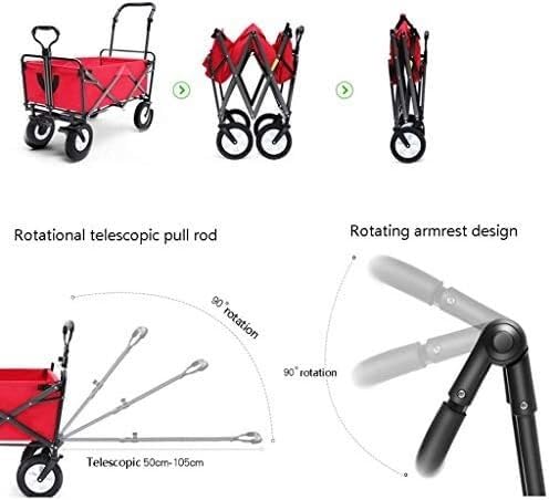 Chariot de jardin robuste à 4 roues en acier renforcé - 5