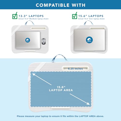 Image of LAPGEAR Designer Lap Desk - Blue Blossoms, 2-Pack with Storage Basket