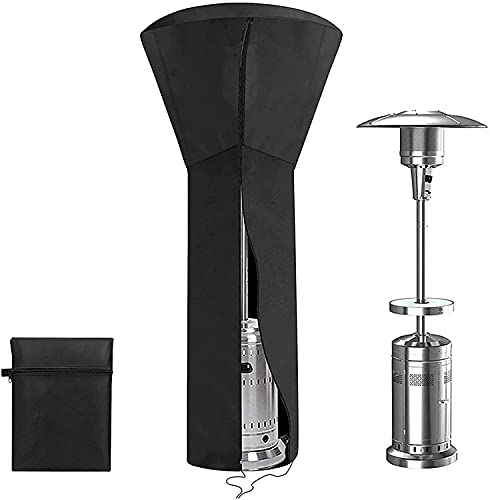 Fmlkic Cubierta protectora para estufa de Patio impermeable, resistente al viento y a los rayos UV, tela Oxford 210D resistente al agua, cubierta para foco de terraza, color negro (226 x 85 x 48 cm) Cover