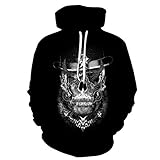 3D Druck Hoodie Unisex Casual Unisex Sweatshirt Sweatshirt Pullover Mit Taschen 3D Gedruckt Einfache Schwarze Und Weiße Orang-Utan Schädels Paar Jacke - Yx0643 - Baseball Uniform Für Schüler Top C
