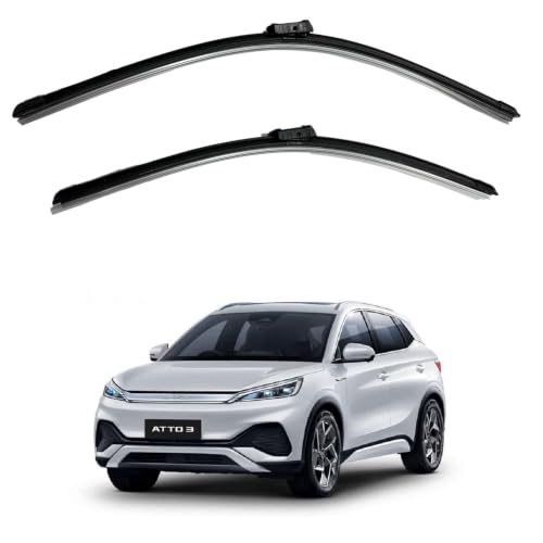 Image of Oshotto Frameless (O.E.M Type) Wiper Blades Compatible with BYD Atto 3 (2022 onwards) (24 inch / 18 inch)