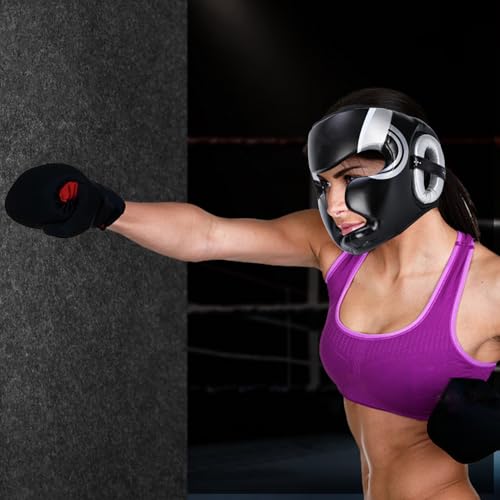 Casco De Boxeo - Casco Protector De Boxeo Para Adultos | Mujer Hombre Entrenamiento Fitness Equipo De Protección Facial Para Sparring, Kickboxing - imagen 3