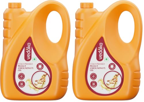 Image of Amazon Brand - Vedaka Cold Pressed Groundnut (Peanut) Oil, 5 liters (Pack of 2)
