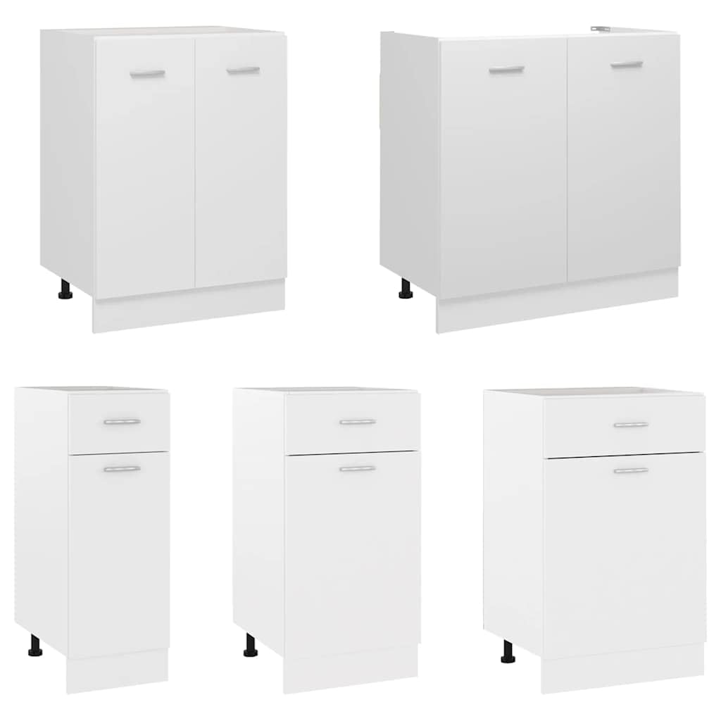 Mueble bajo fregadero "Lyon" blanco 80x46x81,5 cm madera de ingeniería,Mobiliario,Armarios y almacenamiento,Armarios de cocina-801196
