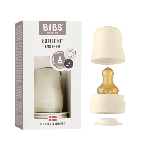 Image of BIBS Bottle Kit - Part of Set. Mix and Match with BIBS Glass Bottles in Different Sizes, Bottle Kit Color - Part of Set, Ivory