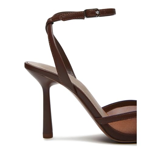 USIMAD Mesh Stiletto Heels for Women with Closed Pointed Toe Ankle Strap4