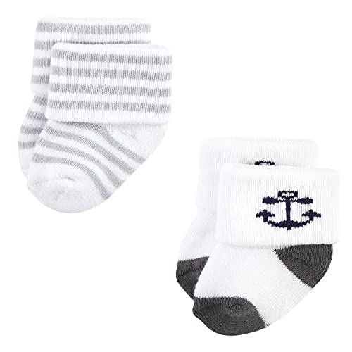 Image of Hudson Baby Baby 8-pack Cotton Rich Newborn and Terry Socks