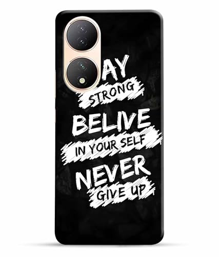 Image of Stay Strong Motivation Quotes Printed Hard Back Case Cover & Compatible for Vivo Y100 5G | V2239 (Multicolor) - D1810