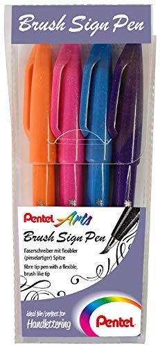 Pentel Sing Pen Brush - 4'lü Blister (F-P-S-V)