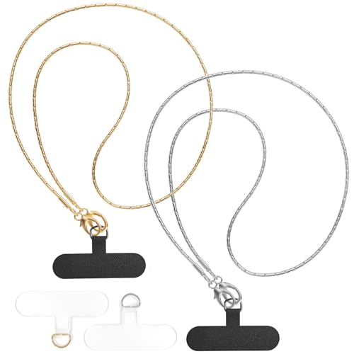 Bandoulière universelle en métal pour téléphone portable femme avec cordon chaîne et languette