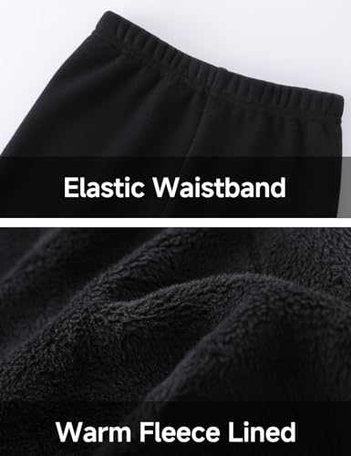 Girls Fleece Lined Leggings Winter Warm Toddler Kids Pants 5-14Y3