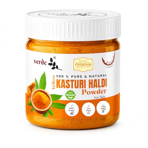 Image of 100% Pure & Natural Yellow Kasturi Haldi /Manjal /Turmeric Powder for Face - Glow- Facepack for acne free clear skin (100 GM)
