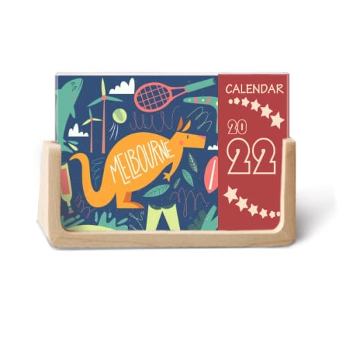 Calendrier de bureau Melbourne Australia 2022 format compact 12 mois pour votre organisation