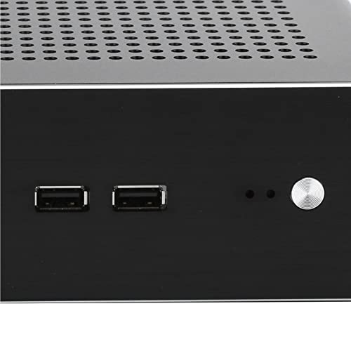 SUNGOOYUE G60S Gabinete Mini ITX HTPC de Aluminio para Computadora de Escritorio, con Fuente de Alimentación DC ATX, Soporta 2x2.5 pulgadas o 1x3.5 pulgadas HDD, Montaje Horizontal Vertical en Pared (USB2.0) miniatura 4