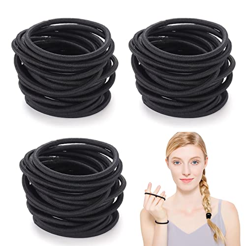 Il pacchetto include 30 elastici per capelli nero pack,È di 4 mm di spessore, 50mm di diametro.