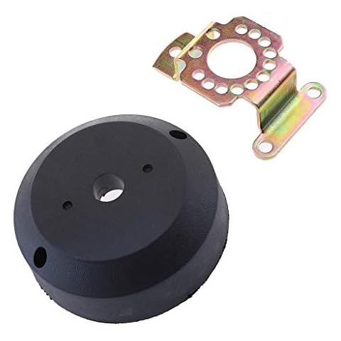 gazechimp Boat Steering Wheel Bezel 90 Degree Mount for Rotary Helm Black Cover