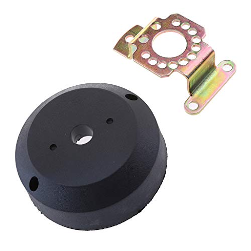 gazechimp Boat Steering Wheel Bezel 90 Degree Mount for Rotary Helm Black