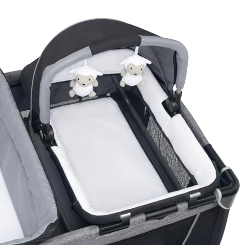 Baby Trend Retreat Nursery Center Playard, Bassinet & Storage, Quarry - image 5