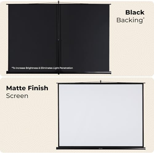 Image of Zebronics Tripod Projector Screen, 304.8 cm (120 Inch), 4K Support, Adjustable Height, 4:3 Aspect Ratio, 160 Wide Viewing Angle, Matte Finish Screen, Black Backing (PST120B)