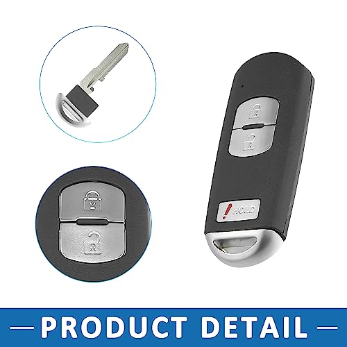 Coque de clé SKE13D-01 Antichoc Mazda 3 Accessoire Protection Noir - 4